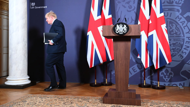 Downing Street, December 24 2020: Boris Johnson ends Brexit deal press conference. Credit:  Paul Grover - WPA Pool/Getty Images