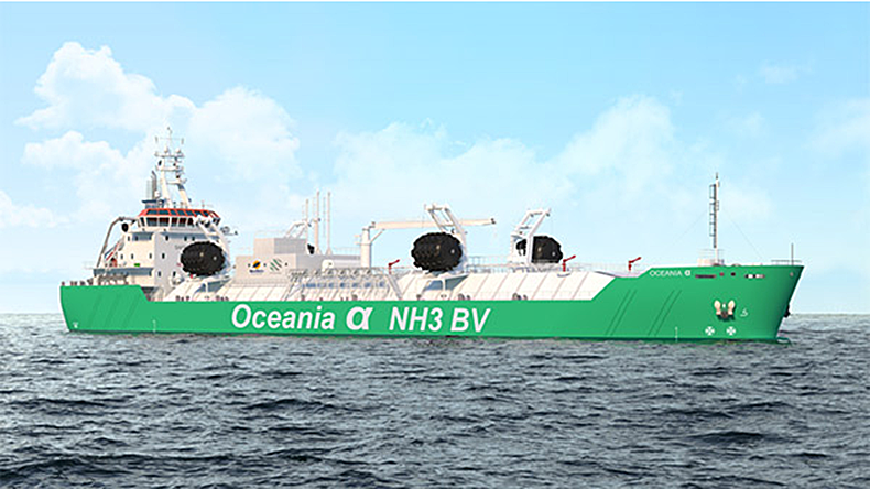 CG Image of ammonia bunkering vessel to be ordered by Oceania