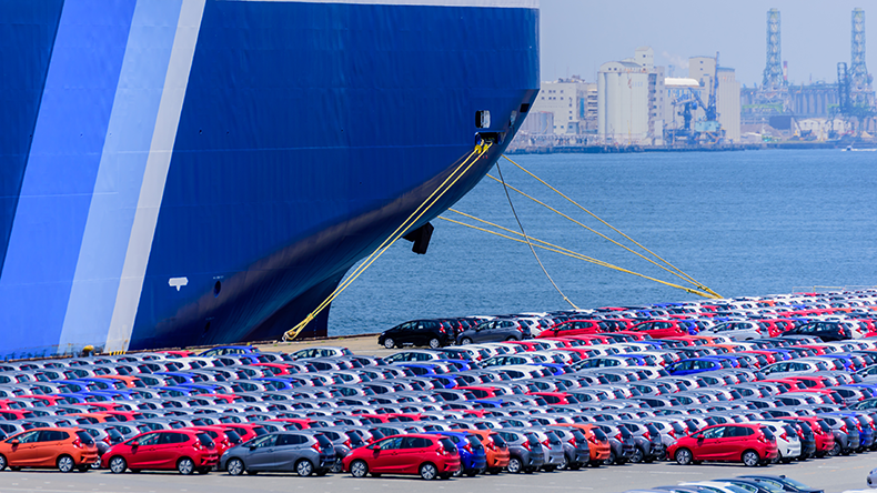 Cars Export Terminal at Daikoku wharf, Yokohama, Japan