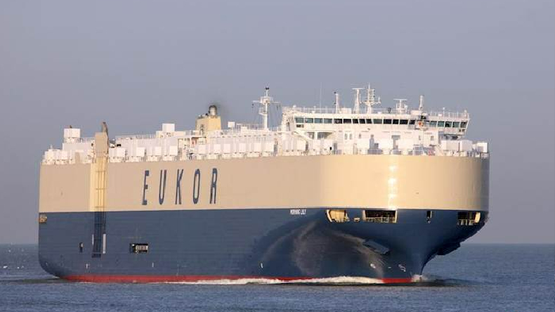 Car carrier Morning Lily at sea