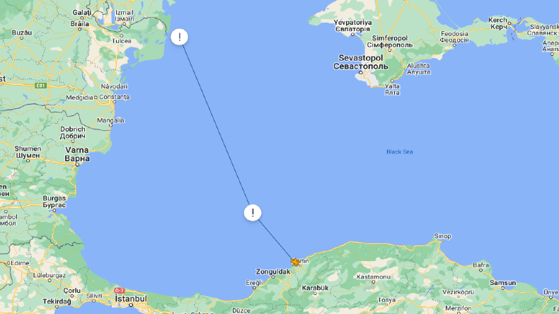 Seama, explosion of Sulina Canal