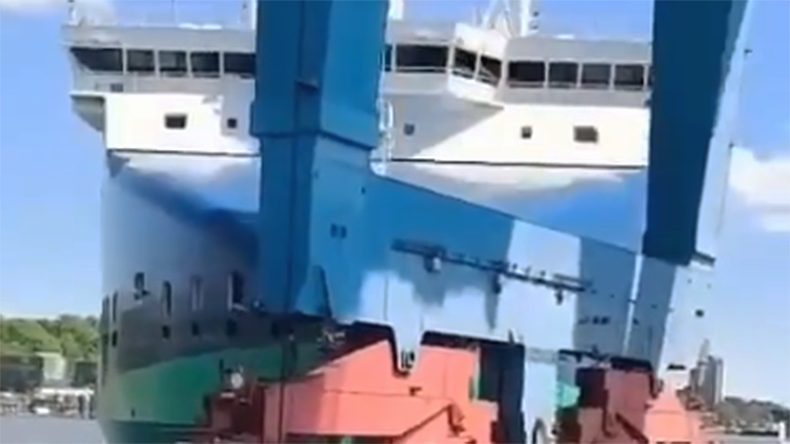 CMA CGM Ermitage crash, Hamburg Port, May 13, 2025