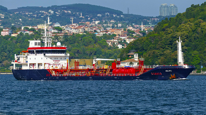 Chemical tanker Alsu at sea
