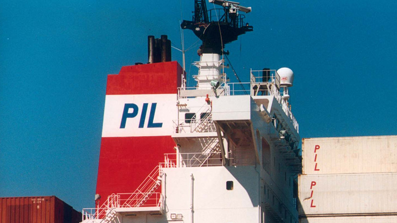 PIL logo on ship funnel