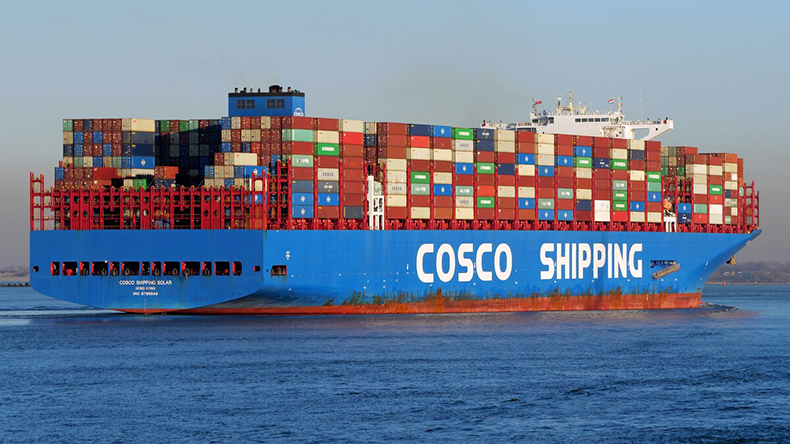 Containership Cosco Shipping Solar at Rotterdam