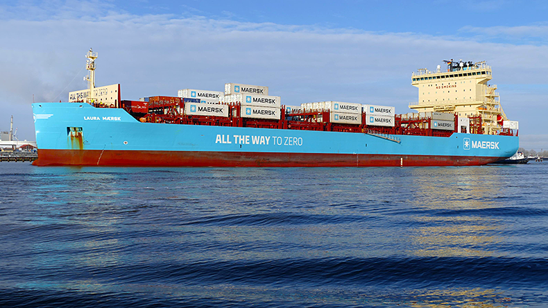 Laura Maersk containership at sea