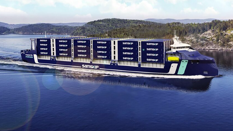 Samskip Seashuttle on the water 3D concept