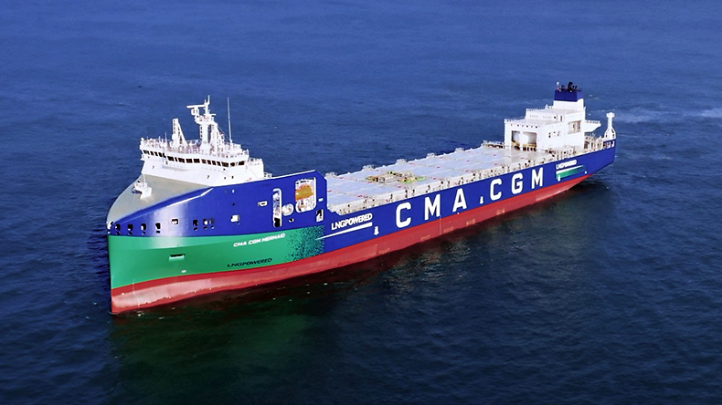 CMA CGM Mermaid containership at sea