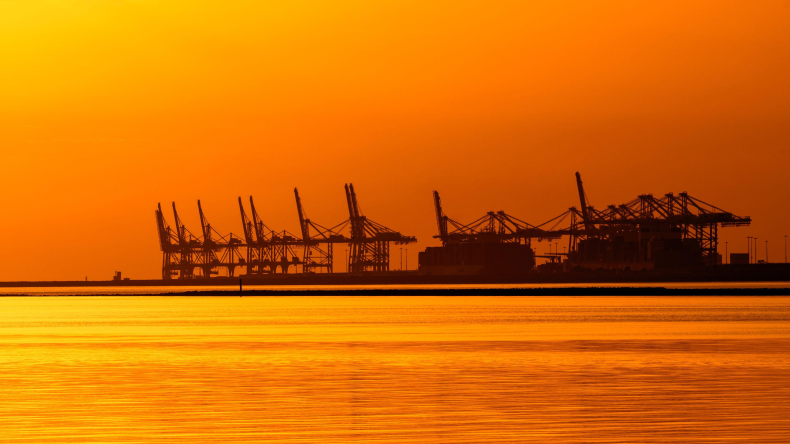Container terminal at Le Havre