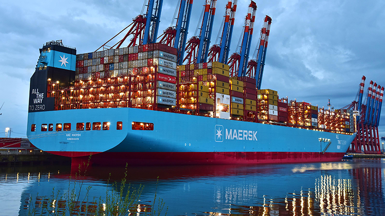 Containership Ane Maersk at port