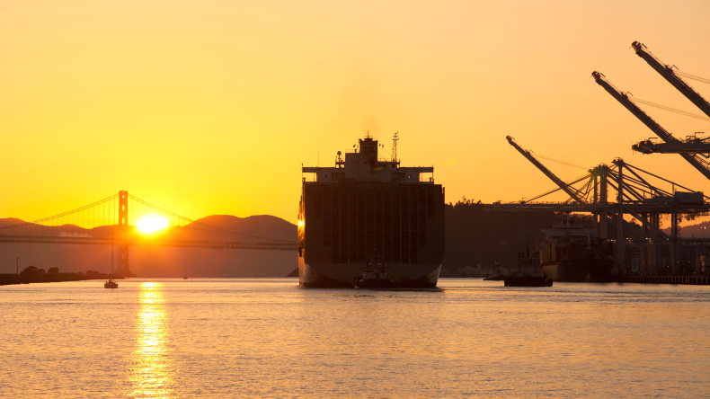 containership in oakland