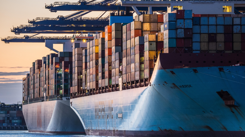 containerships in Felixtowe