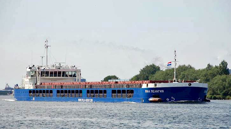 Pola Pelagia general cargoship on a canal