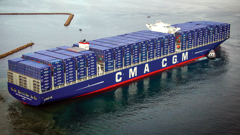 CMA CGM Benjamin Franklin at Port of Long Beach
