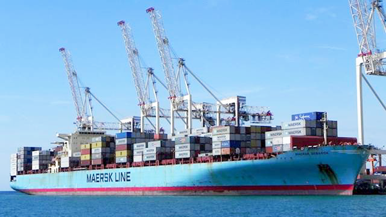 6,500 teu Singapore-flagged Maersk Sebarok (IMO: 9315238)