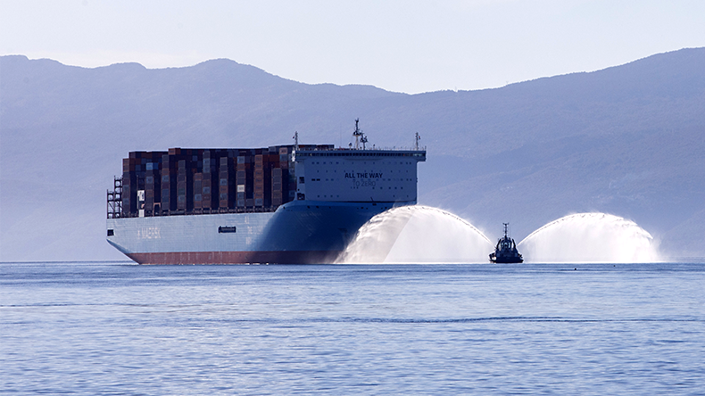 Rijeka Gateway with vessel approaching