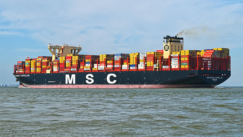 Containership MSC Michel Cappellini (IMO: 9929431) at sea