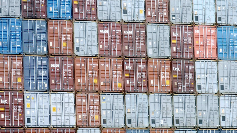 stacked containers