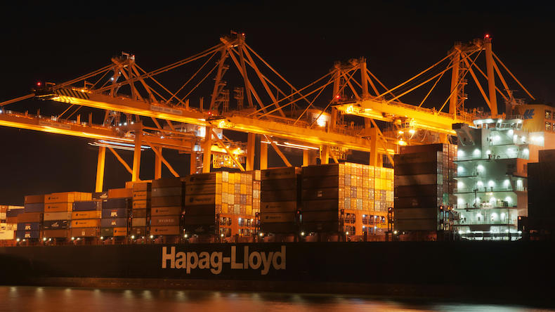 Containership being loaded at Port of Tacoma