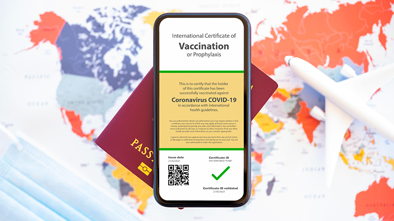 Vaccine passport on a smartphone