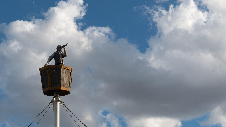 Crewman in crow’s nest lookout