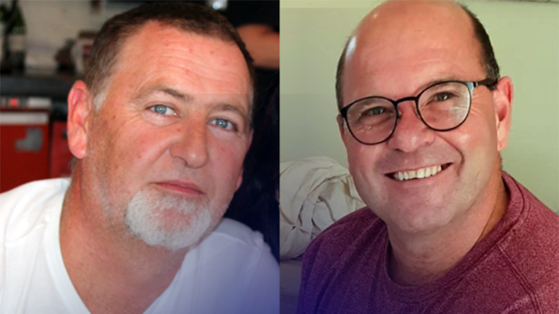 Headshots of prisoners Peter Huxham and Frederik Potgeiter