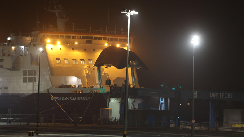 P&O Ferries vessel European Causeway detained at Larne, Northern Ireland