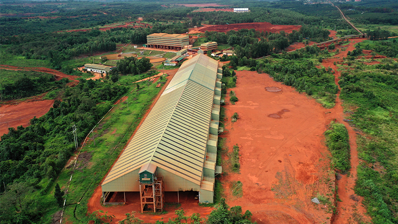 Construction site and aluminum bauxite mining plant