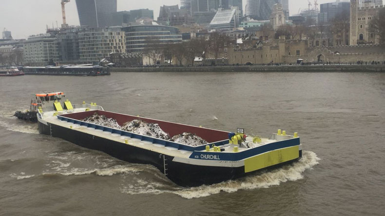 The Tideway barge Churchill