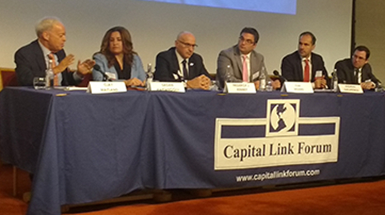 Speakers at Capital Link Forum, London, September 25, 2018