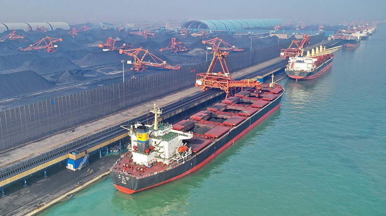 Tangshan in China bulkers loading coal 