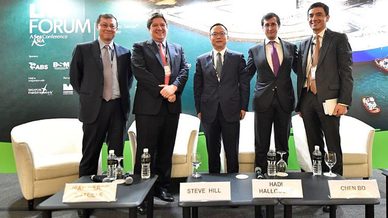 The panel at the LNG Forum in Singapore 2018