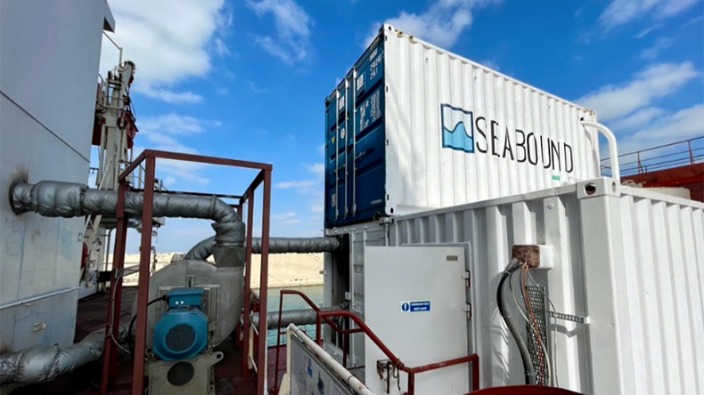Seabound carbon capture technology on board Lomar vessel, Sounion Trader