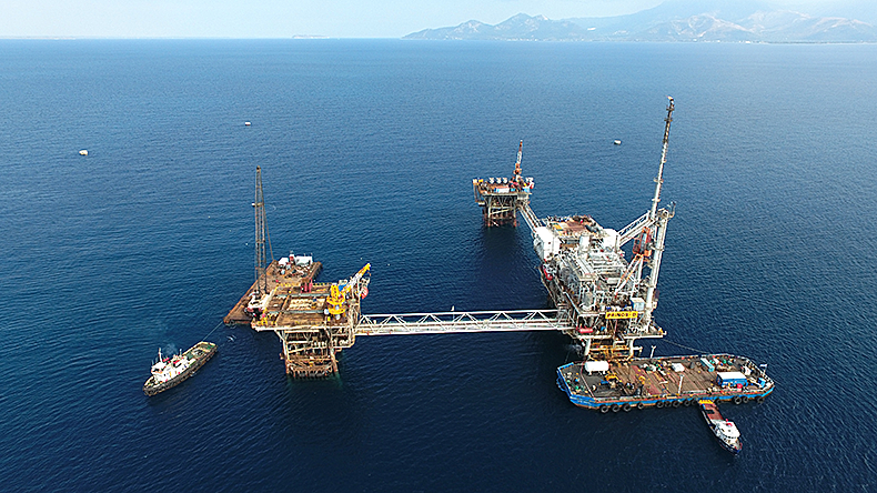 An image of Energean’s Prinos CO2 project, which will store carbon in a depleted oilfield in Greece’s north east.