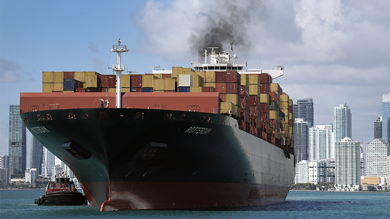  Rotterdam containership prepares to dock at PortMiami on February 17, 2026