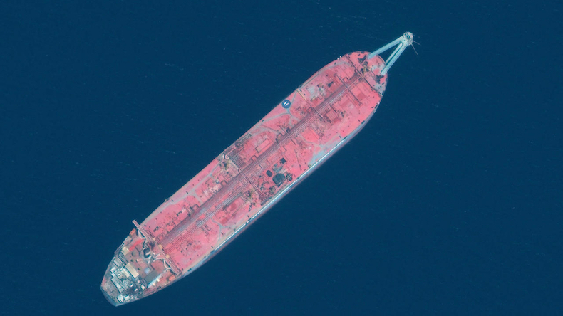 Floating storage vessel Safer off Yemen