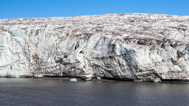 Esmark Glacier, Esmarkbreen, on Isfjorden in Svalbard, Norway