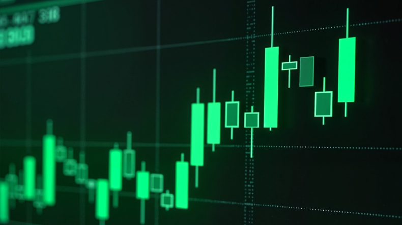 stock chart green by adobe