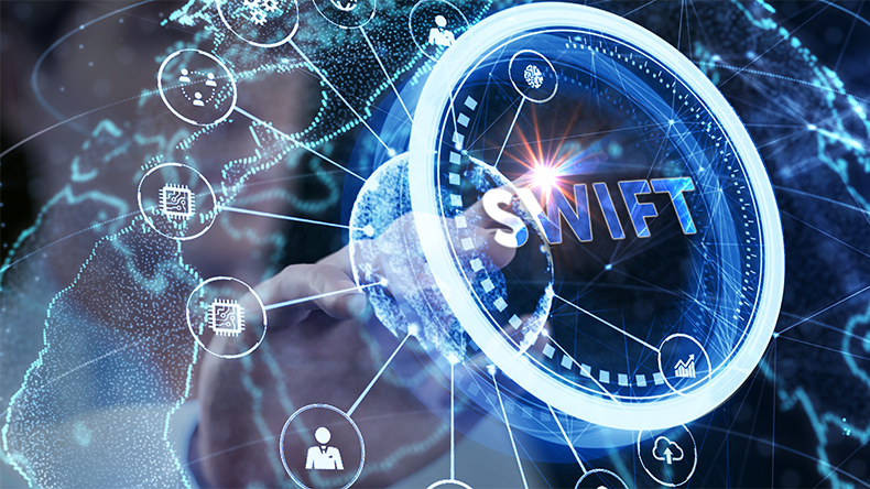 SWIFT. Society for Worldwide Interbank Financial Telecommunications. Financial Banking regulation concept