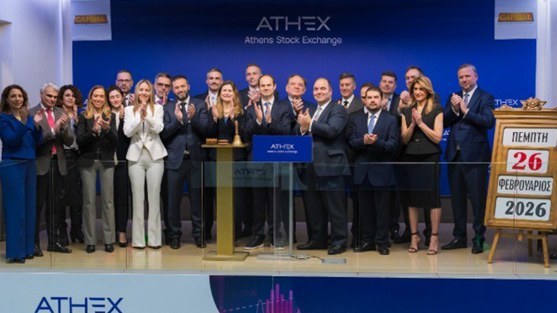Capital Clean Energy Carriers rings opening bell at start of trading on Athens Stock Exchange on Thursday, February 26