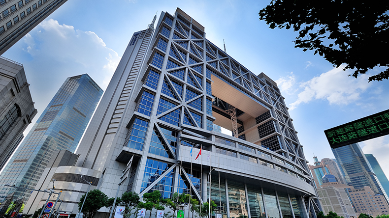 Shanghai Stock Exchange closeup