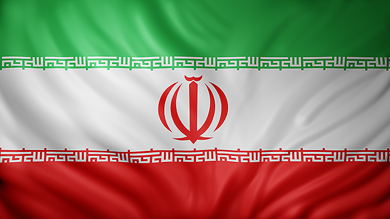 An image of the flag of Iran. 