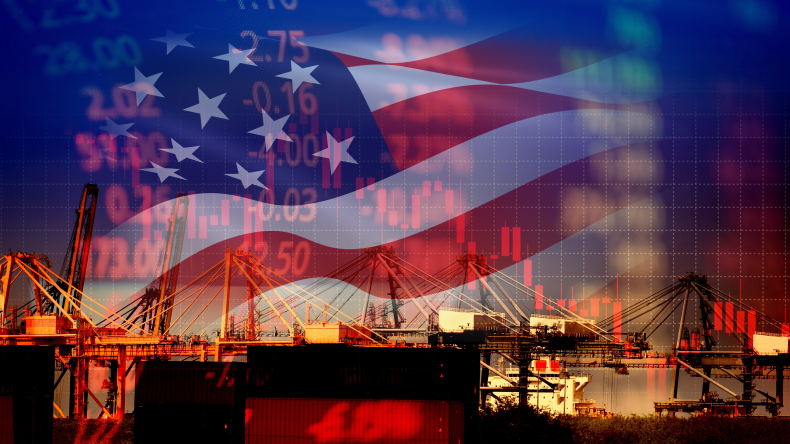 US flag port image by adobe