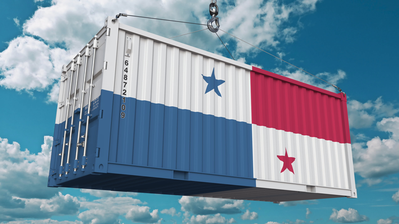 Container as Panama flag. Credit Novikov Aleksey/Shutterstock.com