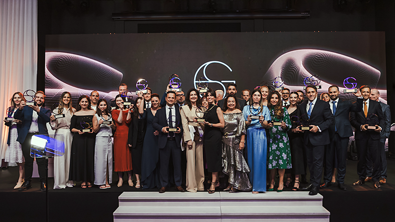 Winners on stage at the 2025 ESG Shipping Awards held in Athens