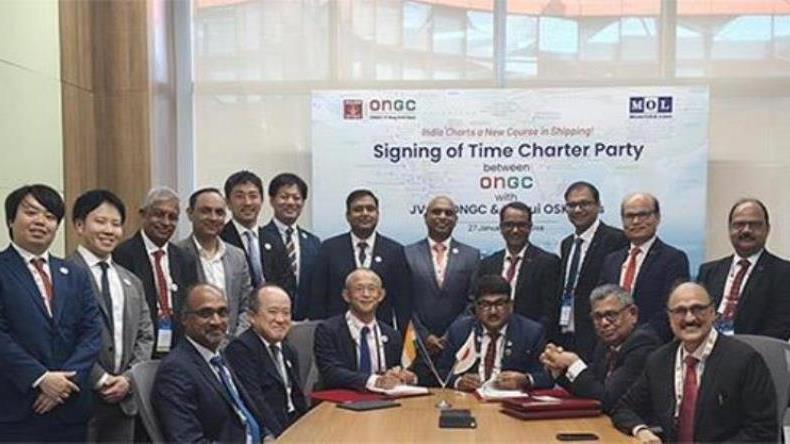 The VLEC Charter Contract Signing Ceremony between MOL and ONGC