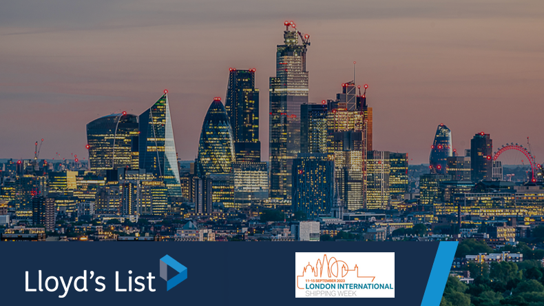 London skyline at dusk