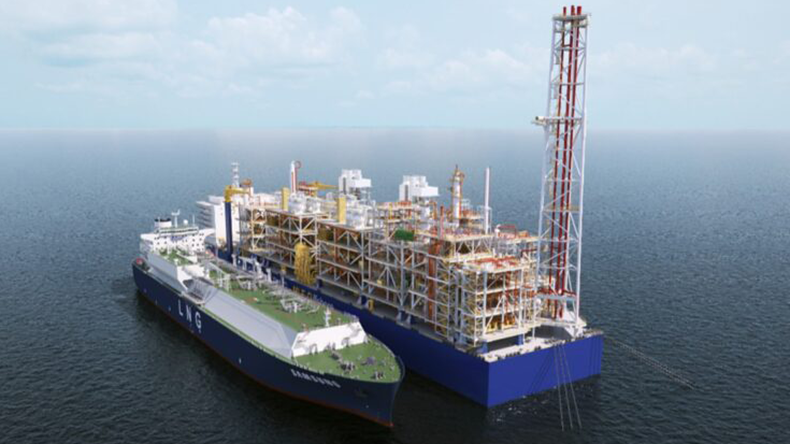 Rendering of a standard model of a deepwater floating LNG facility