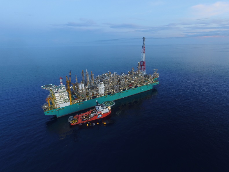 The world's first floating liquefied natural gas plant has started producing LNG from its second home off Sabah. 