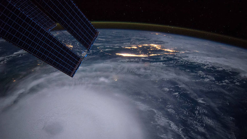 Hurricane seen from space station